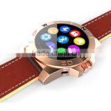 Luxury Leather Watch Band Bluetooth Smart Watch With Compassfor IOS and Android Cell Phone