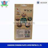 Customized Brown Paper Bags With Zipper Recycled Plastic Food Packaging Bag for Rice thumbnail-2