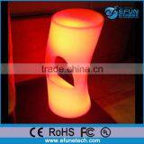 Rechargeable Rgb Color Led Light Bar Chair Furniture, Plastic Led High Bar Stools