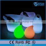 Led Ice Bucket Party Cooler, Illuminated Decorative Bar Wine Stand Cooler