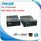 Pinwei PW-HT207HKM 197ft/60m HDMI Extender Over Single-wire CAT5e/6 IR Remote Control Support HDTV 1080P 3D thumbnail-4