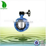 Gear type cast iron stainless steel carbon steel butterfly valve