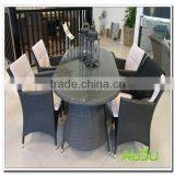 Audu Rattan LA Round 4 Seater Dining Set thumbnail-1