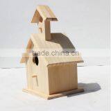 Cheap Unfinished Wooden Bird House Wholesale Wood Bird Nest Cages thumbnail-4