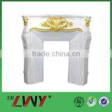 40 Inches Golden Color Hand Carved Fiber-clay Imitation Fireplace thumbnail-1