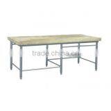 Stainless Steel Kitchen Wood Chopping Board Top Working Table thumbnail-1