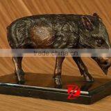 Desk Brass Wild Pig Statue for Indoor Decor thumbnail-1