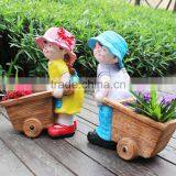 Christmas Garden Statue Decorations Fiberglass Garden Child Statue thumbnail-5