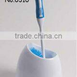 New Design Toilet Brush Plastic Cleaning Brush Sets With TPR Holder thumbnail-1