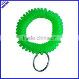 Cheap 5cm Diameter Soft Round Plastic Wrist Coil Keychain