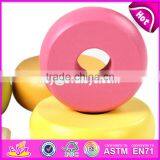 Best Educational Stacking Rainbow Tower Wooden Stack Game for Toddlers W13D117 thumbnail-5