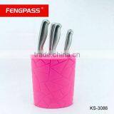 Rose Red Color Modern Knife Block(346-389-476) thumbnail-1