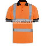 Factory Custom Reflective Tape His Vis Workwear Polo t Shirt thumbnail-1