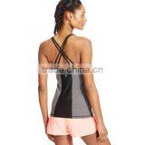 Supplex/spandex Dry Fit Sexy Cross Back Top Womens Sports Tank Top thumbnail-2