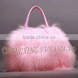 CX-H-24F Newest Fashion Real Tibetan Lamb Fur Lady Handbag Female Bag thumbnail-2
