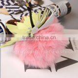 CX-R-47 New Design Promotional Fur Ball Car Keychain Fox Fur Pompons thumbnail-3