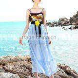 Maxnegio Spaghetti Strap With Tiger Print Beach Dress thumbnail-4