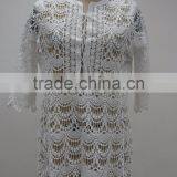 Garment Manufacturer Ladies Long Sleeve Crochet Lace Beach Cover Kaftan thumbnail-1