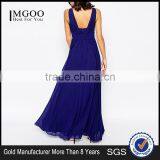 MGOO Hot Selling OEM/ODM Custom Logo Blue Maxi Dress Elegant Evening Vestidos Women Chiffon Clothing #25206029 thumbnail-3