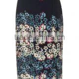 Cheap Price Knitted Flowers Border Wrap Midi Skirts Floral Long Bodycon Skirts Stretch Skirts Wholesale thumbnail-3