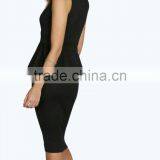 Yihao OEM Factory 2016 Women New Summer Latest Designs V Neck Midi Peplum Dress Fashion for Ladies thumbnail-4