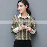 New Arrival Women's Loose Slim Long Sleeve Tops Striped Blouses Designs For Sale thumbnail-3