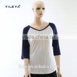 Stylish Lady Women Medium Sleeve Pullover Tops Casual Blouse thumbnail-1