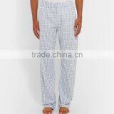 Light Blue and White Checked Men Loungewear Set Long Sleeves Shirt and Trousers thumbnail-4