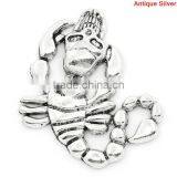 Charm Pendants Scorpion W/Skull Halloween Ornaments Antique Silver 3.7x3.3cm thumbnail-1