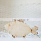 Big 12cm Wooden Fish Shape Craft Make Your Own DIY Decorations thumbnail-1