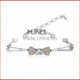 Bow-Tie 925 Silver Bracelet With Crystal M3007 thumbnail-1