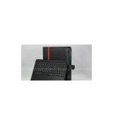 Foldable Bluetooth Keyboard Leather Protective Case With Rubberized Keys for IPad 2 thumbnail-1