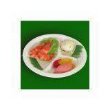 9 Inch Three Compartments Rounded Plate,disposable Biodegradable thumbnail-1
