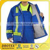 Protective Coverall Flame Resistant Duck Coat With Reflective Stripe and Quilt-Lined thumbnail-4
