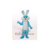 Fur Blue Rabbit Mascot Costume Christmas Party Dress