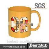 JS Coatings Sublimation Mugs 11oz Full Yellow Color Mug B11Q-Y