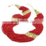 Multi Strand Seed Beads Fashion Necklace thumbnail-1
