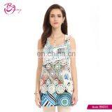 2017 High Quality Trendy Sleeveless Chiffon Garment For Ladies