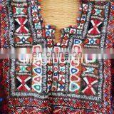 Colourful Indian Vintage Banjara Neck Yoke With Embroidery and Mirror Work Patches thumbnail-2