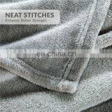 Silver Grey Travel Size Super Soft Fluffy Warm Solid Bed Throws Flannel Fleece Blanket thumbnail-5