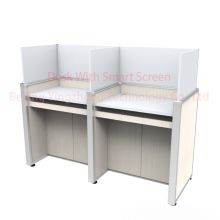 study cubicle carrel lifting screen computer desk classroom furniture office partition E shape customizable