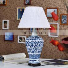 Wholesale chinese antique blue and white porcelain ceramic table lamps