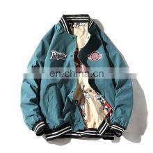 2021 Spring and Autumn Graffiti Women Loose and Versatile Double-sided Wear Jacket Couple Baseball Uniform Student Flight Jacket thumbnail-2
