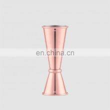 Creation 30ml Metal Brushed Brass Double Head Ring Copper Plated Bacardi Stainless Steel Jigger
