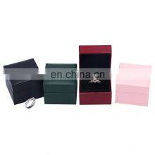 New Arrival Exquisite Leatheretter Paper Red Color Wedding Ring Box thumbnail-5