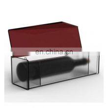 Liquor Bottle Box Acrylic Single Wine Bottle Storage Gift Box for Birthday Party, Housewarming, Wedding