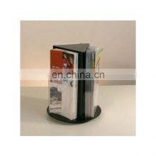 3 Pockets Rotatable Stand Plastic Acrylic Leaflet Holder Rotating Brochure Rack