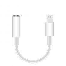 White Universal Audio Converter Lightening Splitter 3.5mm Jack Adapter for Iphone thumbnail-2