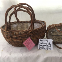 Customization Small Size Insulated Willow Basket With Handle thumbnail-1