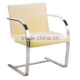 Replica Graceful European Design Stainless Steel Genuine Leather Brno Chair ByLudwing Mies Van Der Rohe for Office thumbnail-3